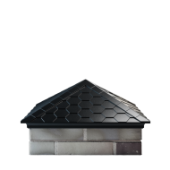  EVEREST Колпак EVEREST 535 х 535 с посадкой на 2 кирпича (чёрный)