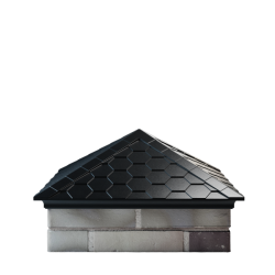  EVEREST Колпак EVEREST 535 х 535 с посадкой на 2 кирпича (чёрный)
