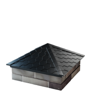  EVEREST Колпак EVEREST 535 х 535 с посадкой на 2 кирпича (чёрный)