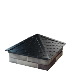  EVEREST Колпак EVEREST 535 х 535 с посадкой на 2 кирпича (чёрный)