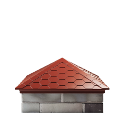 Колпак EVEREST 535 х 535 с посадкой на 2 кирпича (красный)