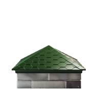 Колпак EVEREST 535 х 535 с посадкой на 2 кирпича (зелёный)