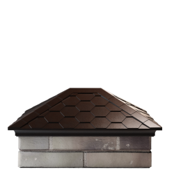 Колпак EVEREST 520 х 390 с посадкой на 2x1,5 кирпича (коричневый)