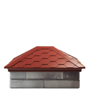 Колпак EVEREST 520 х 390 с посадкой на 2x1,5 кирпича (красный)