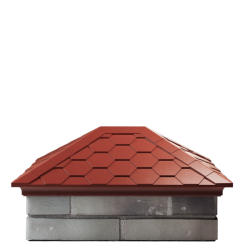 Колпак EVEREST 520 х 390 с посадкой на 2x1,5 кирпича (красный)