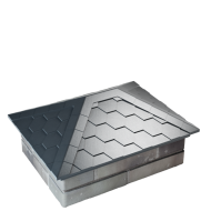 Колпак EVEREST 520 х 390 с посадкой на 2x1,5 кирпича (серый)