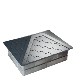 Колпак EVEREST 520 х 390 с посадкой на 2x1,5 кирпича (серый)