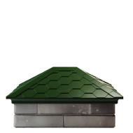Колпак EVEREST 520 х 390 с посадкой на 2x1,5 кирпича (зелёный)