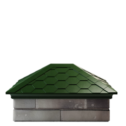 Колпак EVEREST 520 х 390 с посадкой на 2x1,5 кирпича (зелёный)