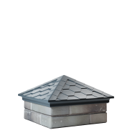 Колпак EVEREST 390 x 390 с посадкой на 1,5 кирпича (серый)